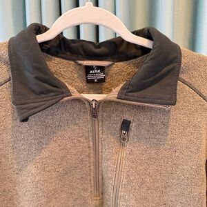 Kuhl Heathered Taupe/Gray Quarter Zip Jacket